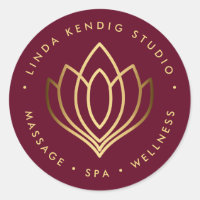 Gold lotus yoga symbol | Ruby wellness massage spa