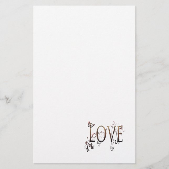 Gold Love Stationery (Front)