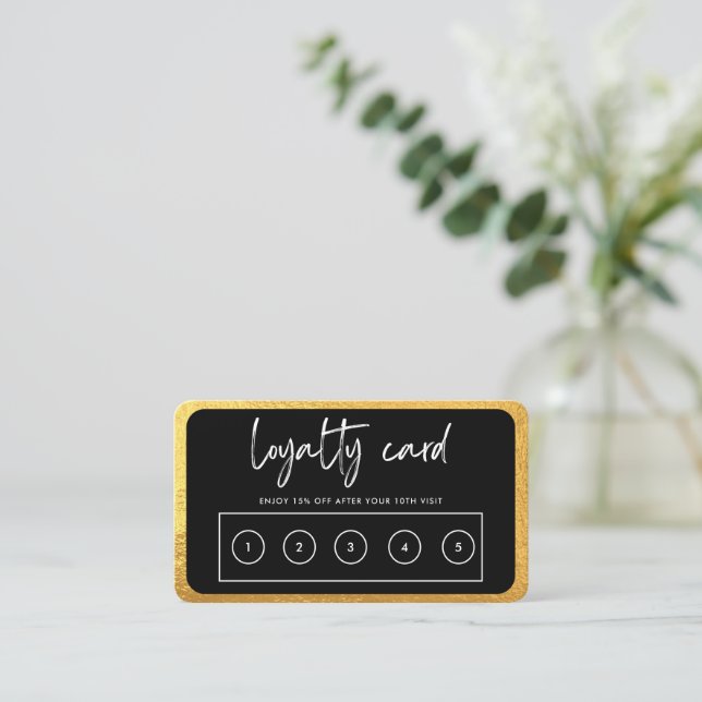 Gold Loyalty Card (Standing Front)