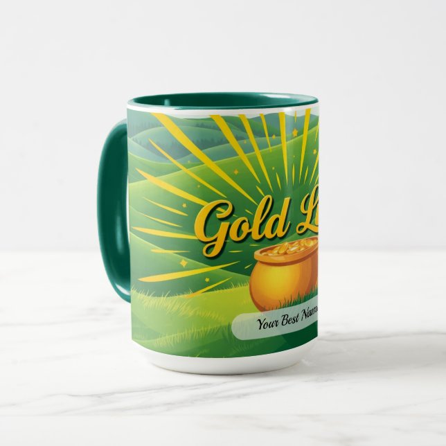 Gold Luck Ray Mug (Front Left)