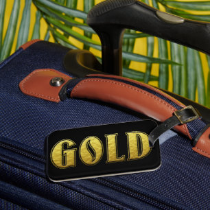 Gold Luggage Tag