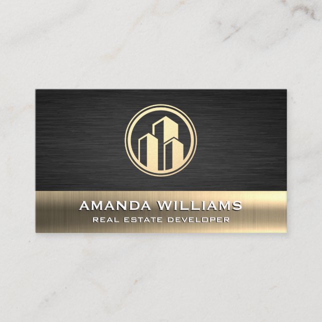 Gold Lux Buildings Business Card (Front)
