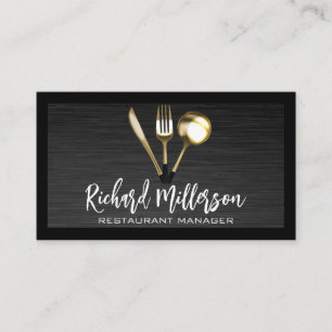 Gold Lux Dinnerware Culinary Business Card