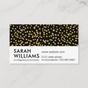Gold Lux Speckled Pattern Business Card