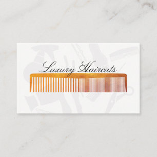 Gold Luxe Comb Hair Stylist Appointment Card