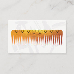 Gold Luxe Comb Shears Hair Stylist Appointment Card
