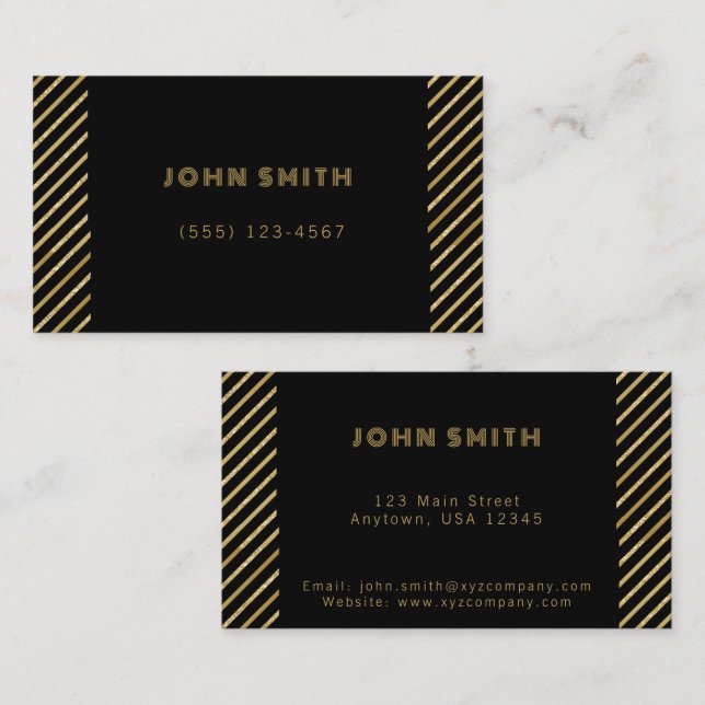 Gold Luxury Business Solutions Card (Front/Back)