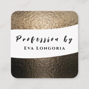 Gold Luxury Chromed Metal Square Business Card