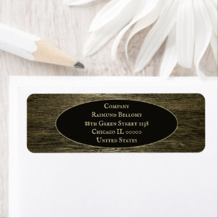 Gold Luxury Grain Return Address Label