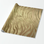 Gold Luxury Luxurious Zebra Jungle Safari Glam Wrapping Paper<br><div class="desc">custom wrapping paper</div>