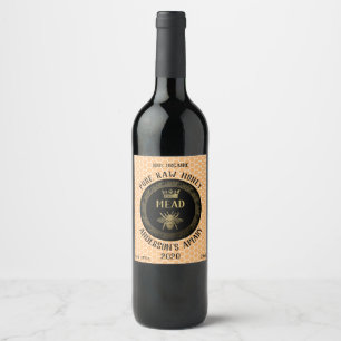 Gold luxury Mead queen bee honeycomb honey wine Label