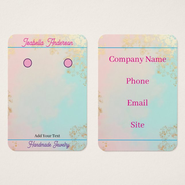 Gold Luxury Modern Blush Pink Soft Mint Collection (Front & Back)