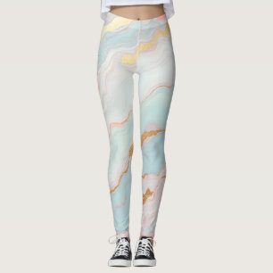 Gold Luxury Popular Blush Pink Mint Collection Leggings