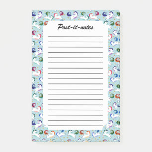 Gold Magical Star Rainbow Unicorn Post-it Notes