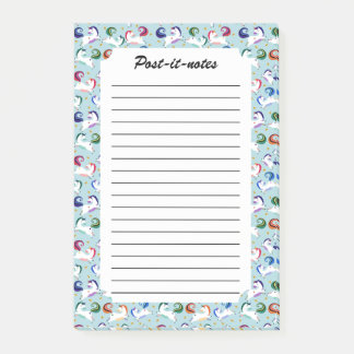 Gold Magical Star Rainbow Unicorn Post-it Notes