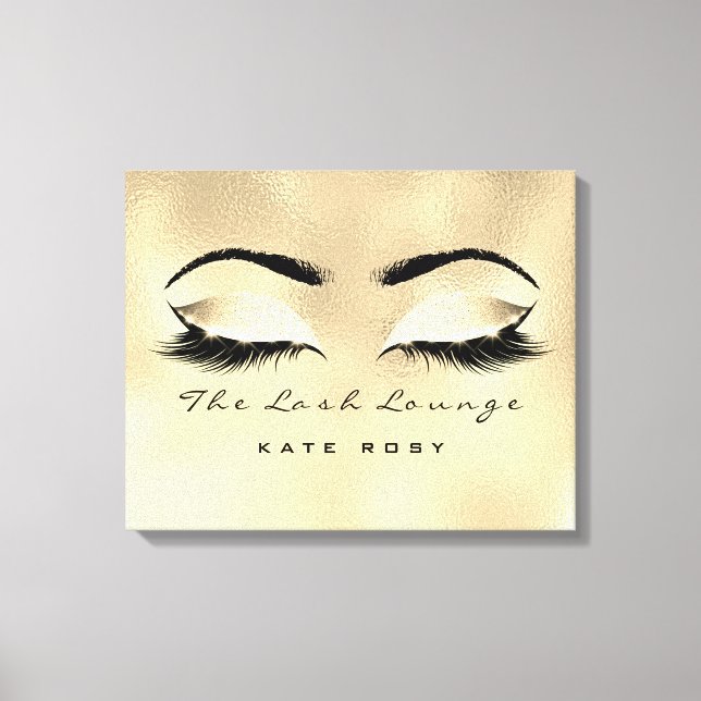 Gold Makeup Artist Beauty Browns Studio Lashes Canvas Print (Front)