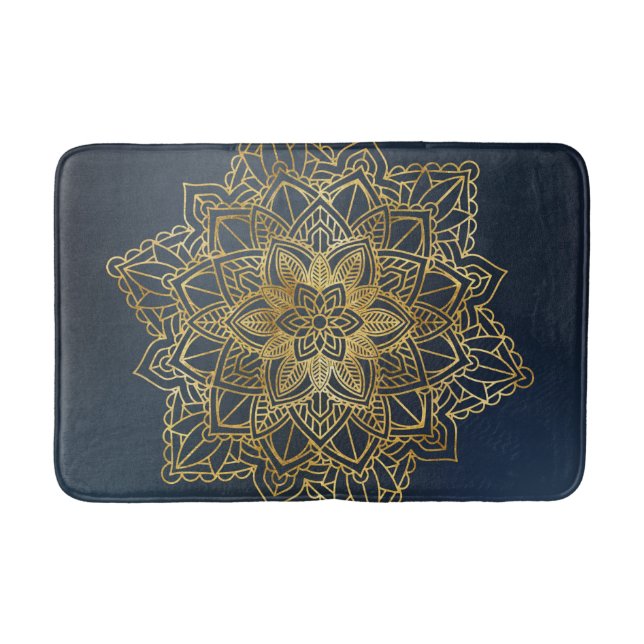 Gold Mandala Bath Mat (Front)
