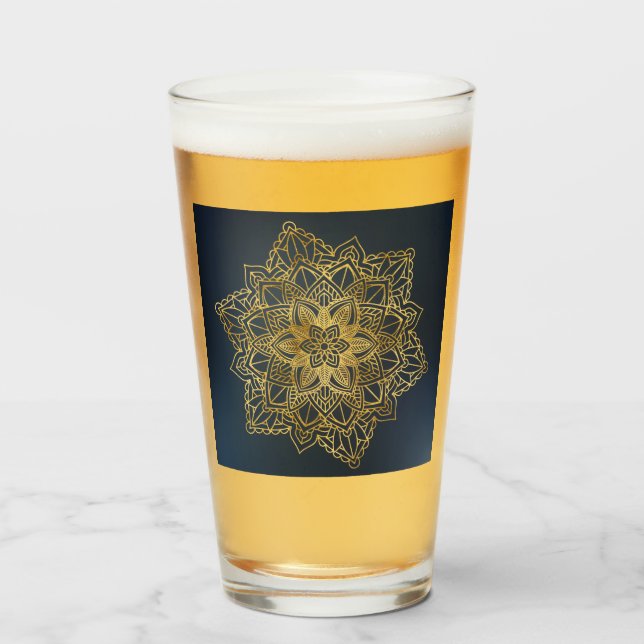 Gold Mandala Glass (Front Filled)
