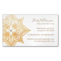 Gold Mandala Lotus Flower Monogram