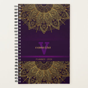 Gold Mandala Monogrammed Planner