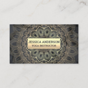 Gold Mandala Pattern Business Card