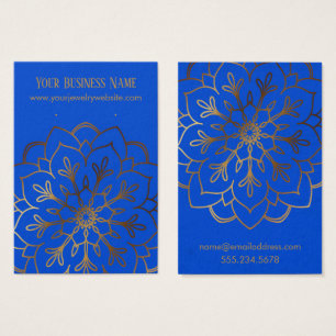 Gold Mandala & Royal Blue Earring Holder Display