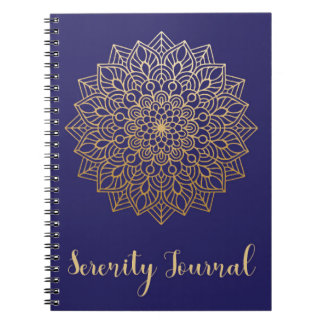 Gold Mandala Serenity Journal with Lined Pages