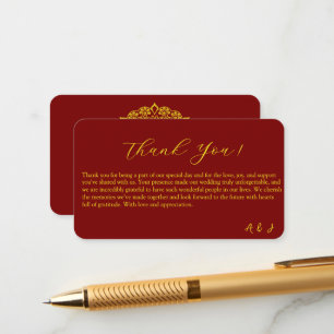 gold mandala thank you card