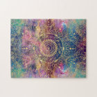 Gold Mandala Watercolor Colourful Nebula