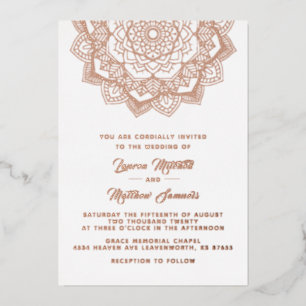 Gold Mandala Wedding Foil Invitation