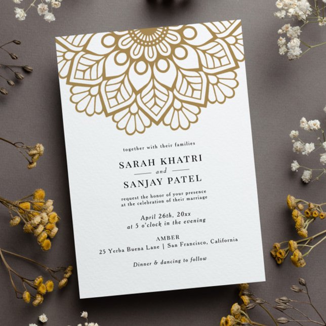 Gold Mandala Wedding Invitation (Creator Uploaded)