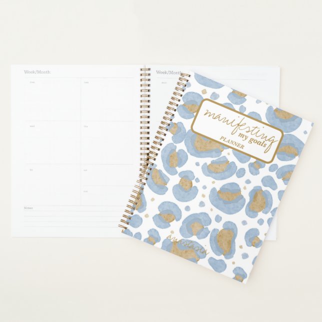 Gold Manifesting My Goals Purple Blue Planner (Display)