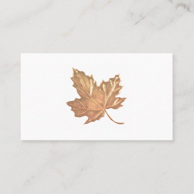 Gold Maple Leaf Business Card (Front)