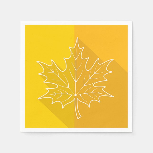Gold Maple Leaf Napkin (Front)