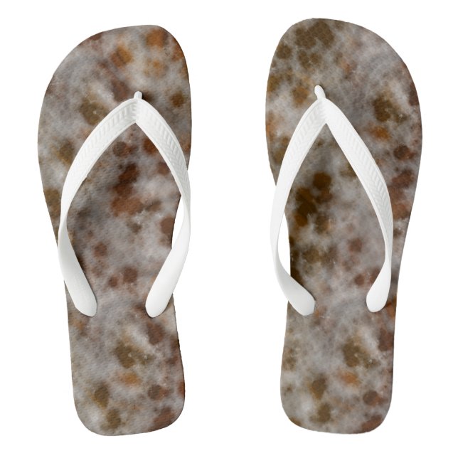 gold Marble Abstract Jandals (Footbed)