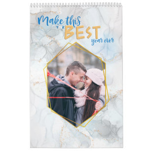 Gold Marble Best Year Fill In Photo  Calendar