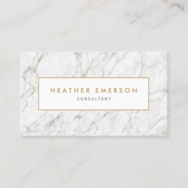 Gold Marble Business Card (Front)
