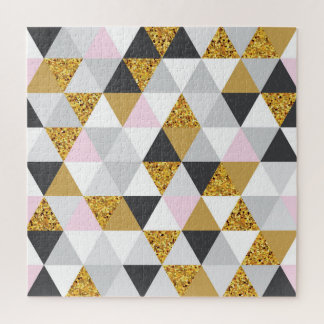 Gold marble, geometric seamless texture jigsaw puzzle