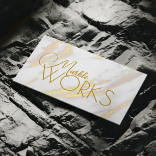 Gold Marble Interior Designer Card
