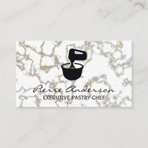 Gold Marble Mixing Bowl Background Loyalty Card