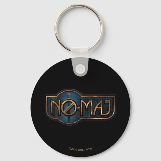 Gold & Marble NO-MAJ™ Badge Key Ring (Front)