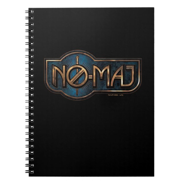 Gold & Marble NO-MAJ™ Badge Spiral Notebook (Front)