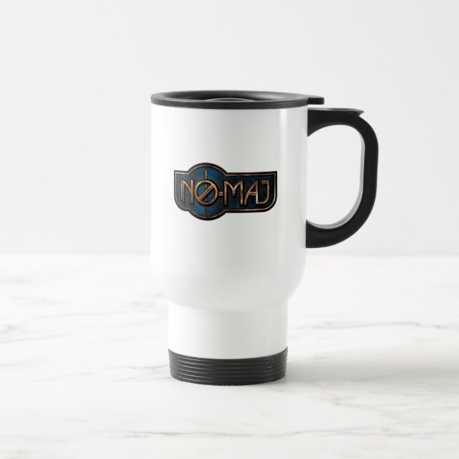 Gold & Marble NO-MAJ™ Badge Travel Mug (Right)