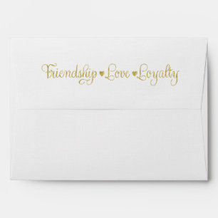 Gold Marble on Black Envelope