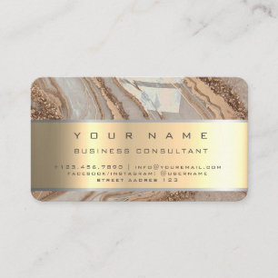 Gold Marble Professional Business Consultant Card