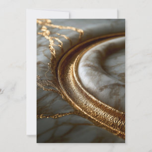Gold Marble Save the Date Card