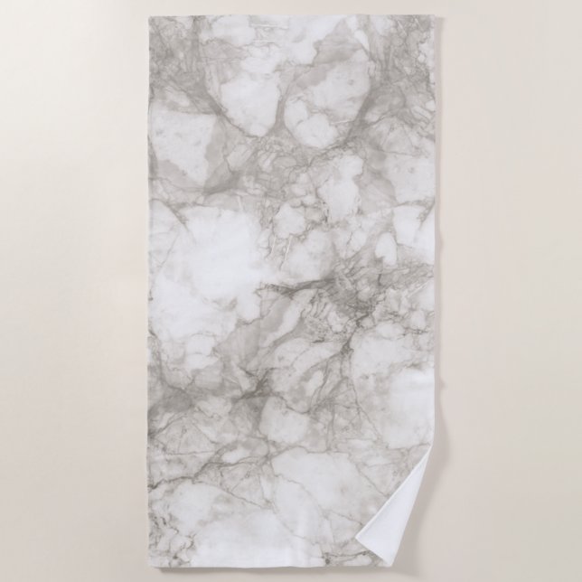 Gold Marble Texture Beach Towel (Front)
