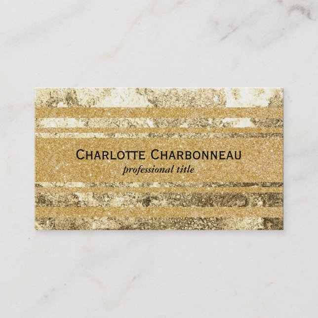 Gold Marbled Business Card (Front)