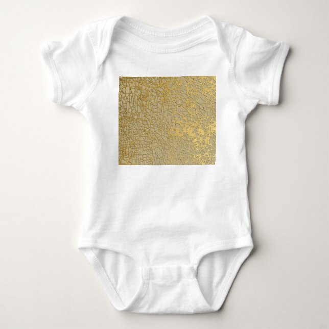 Gold Marbling: Grunge Texture Design Baby Bodysuit (Front)