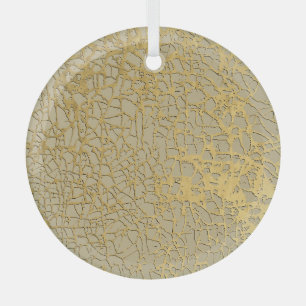 Gold Marbling: Grunge Texture Design Glass Tree Decoration